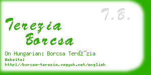 terezia borcsa business card